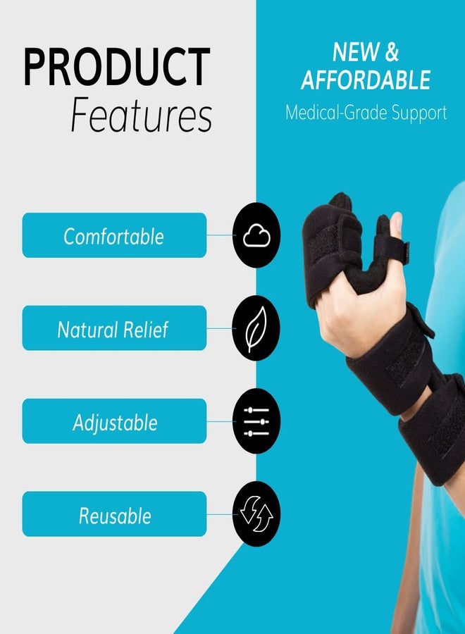 BraceAbility Soft Resting Hand Splint - Stroke Brace Right or Left Hand Immobilizer for Finger Contractures, Post-Surgery Recovery, Carpal Tunnel Syndrome, Ulnar Nerve Damage Relief (S - Right) - Image 5